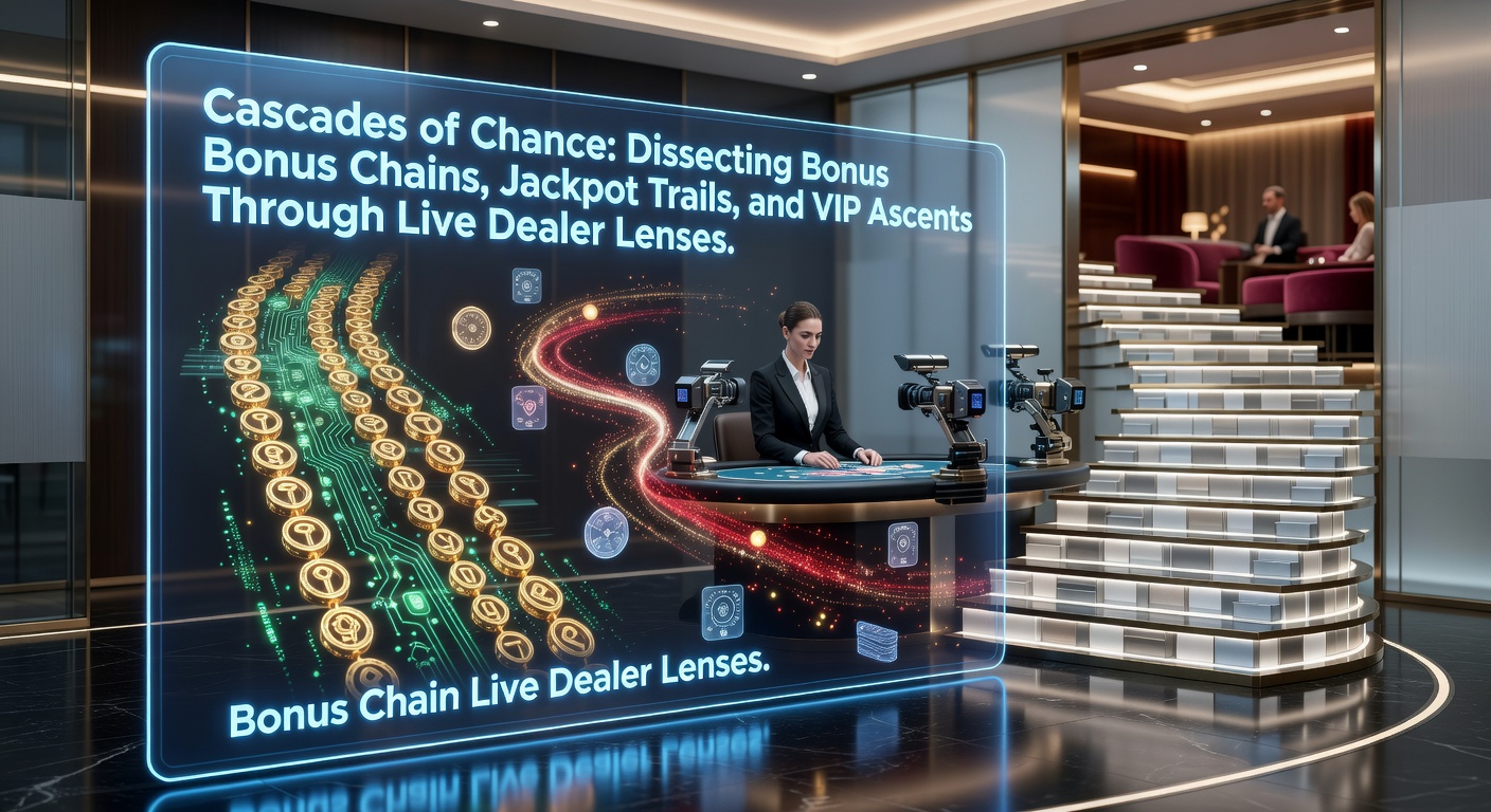 Live dealer table with cascading bonus multipliers lighting up during a high-stakes roulette spin, jackpot trail progressing in the background
