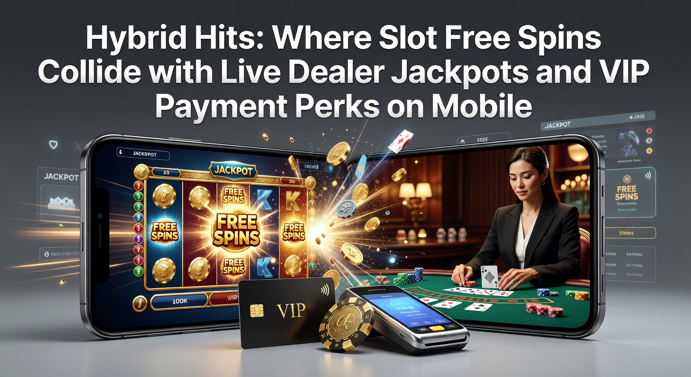 Mobile screen showing hybrid casino game with slot spins, live dealer, and jackpot counter glowing in vibrant colors
