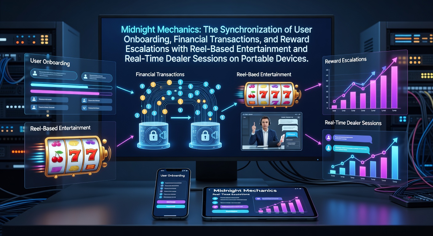 Mobile device displaying synchronized casino app interface with slots and live dealer elements during nighttime play