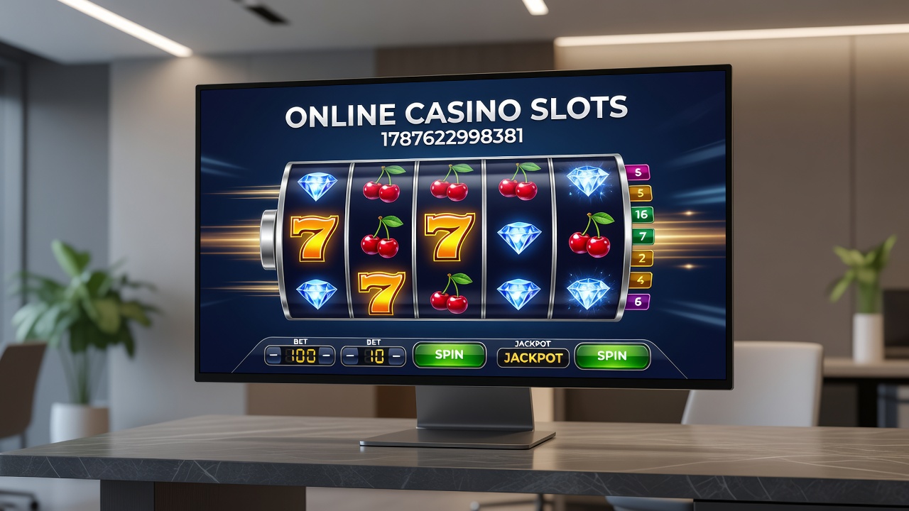 Diverse group of players engaging with online slots on mobile devices in different settings
