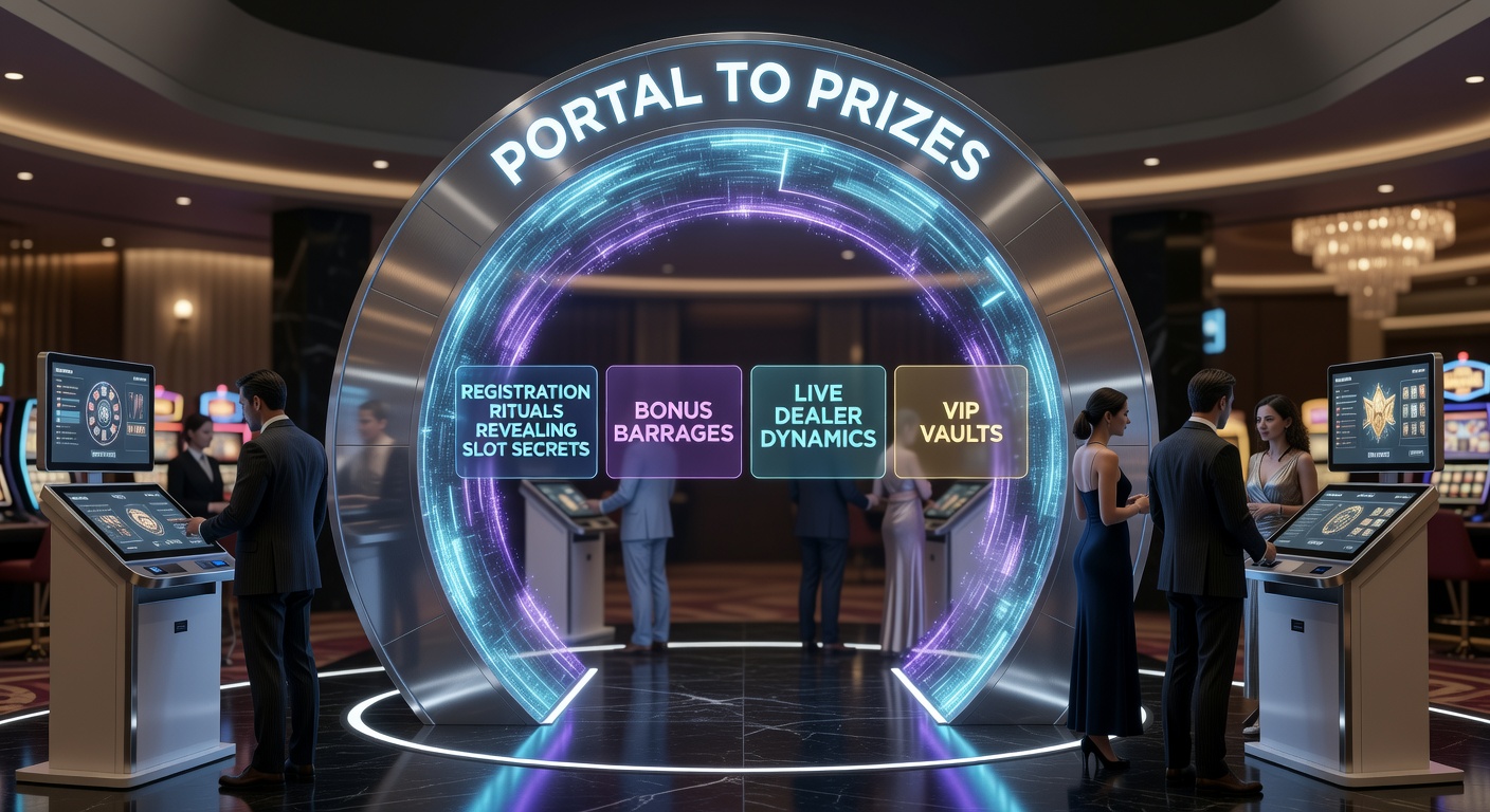 Online casino registration screen showing form fields and welcome bonus preview, highlighting the entry point to slots and rewards