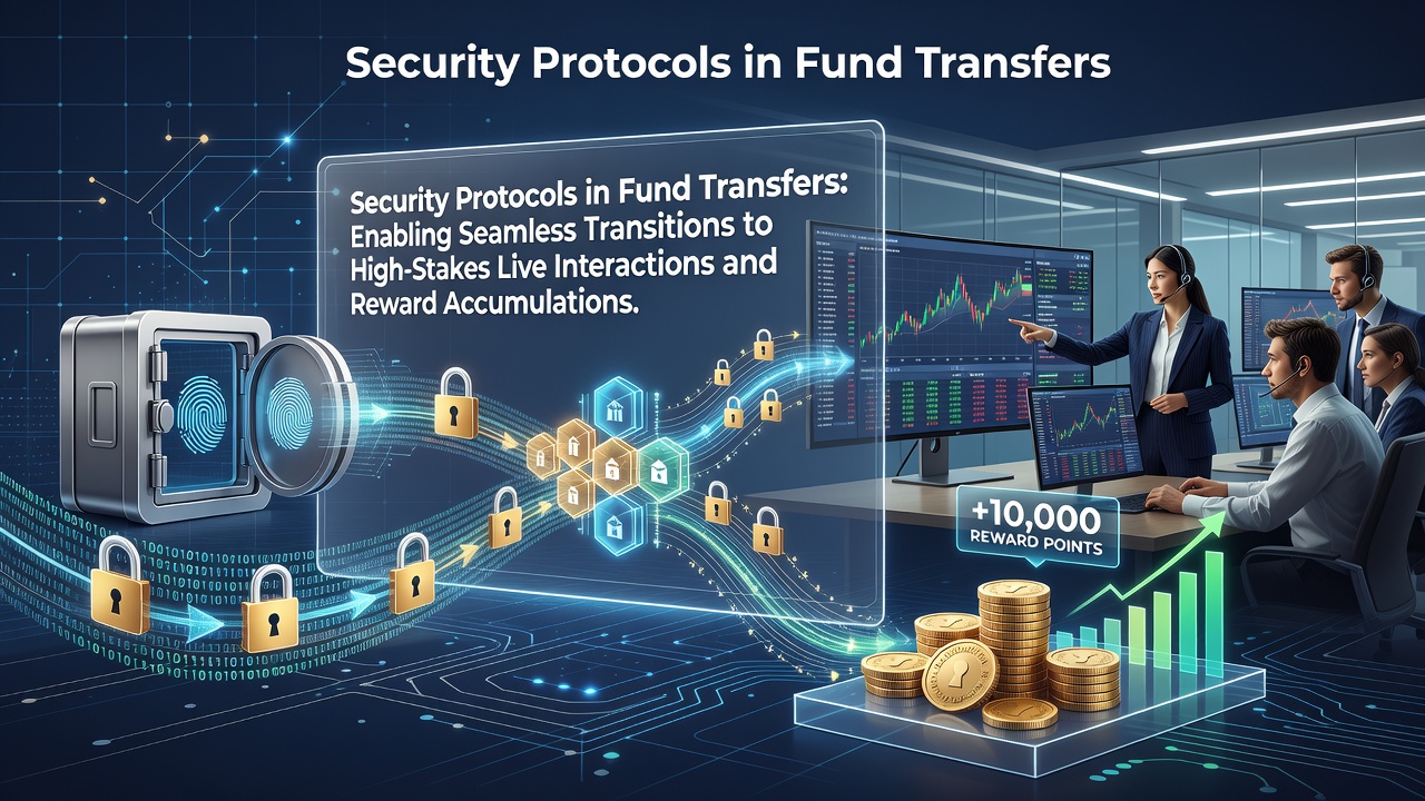 Secure fund transfer interface showing encrypted connections between mobile devices and casino servers