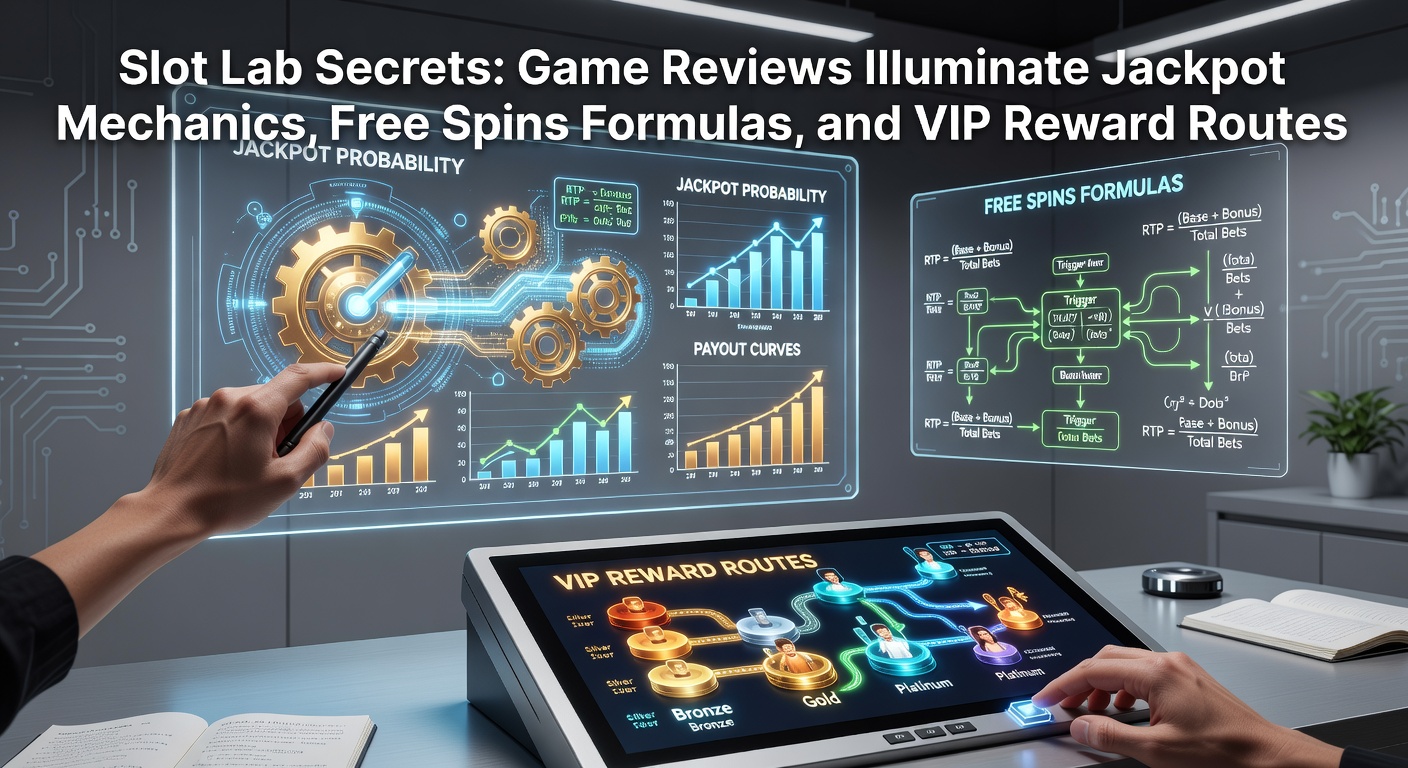 Slot lab researchers dissecting digital slot reels under laboratory lights, highlighting jackpot symbols and spinning mechanisms