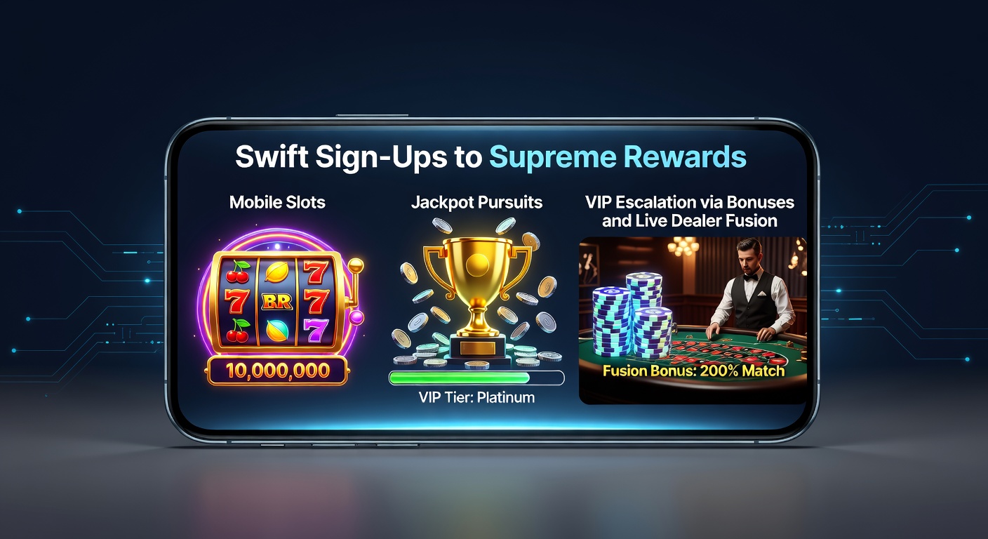 Smartphone screen displaying vibrant mobile slots with jackpot counters ticking upward, alongside VIP tier icons and live dealer tables in the background