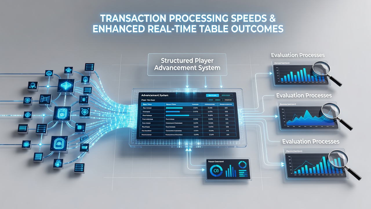 Diagram showing transaction flow between payment systems adn live dealer tables in player advancement platforms
