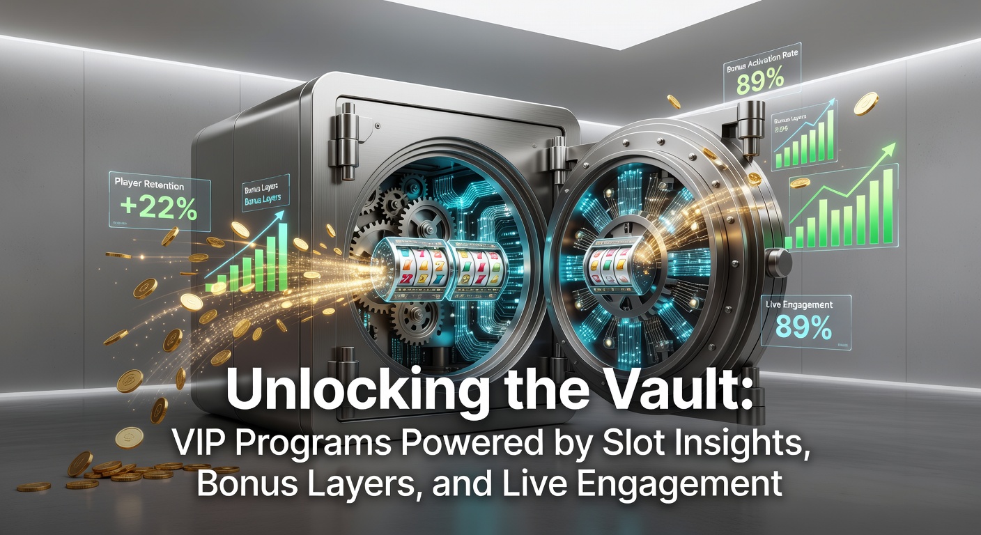 VIP lounge entrance with glowing slot machine lights and layered bonus icons in the background, symbolizing exclusive access